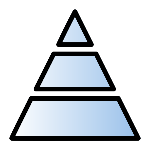 gráfico piramidal Generic gradient lineal-color icono