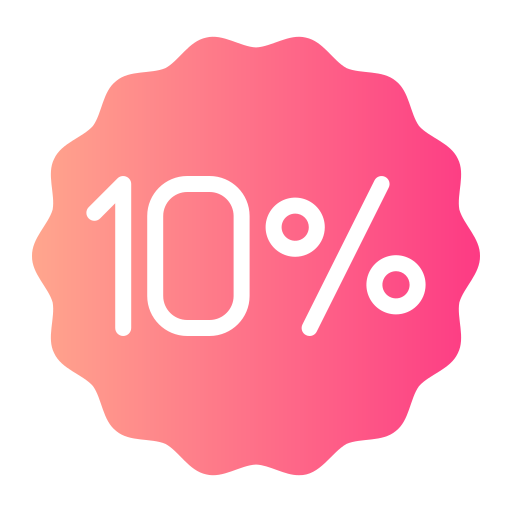 10 percent Generic gradient fill icon