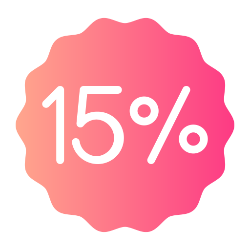 15 percent Generic gradient fill icon