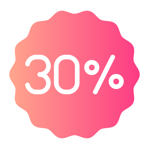 30 procent Generic gradient fill ikona