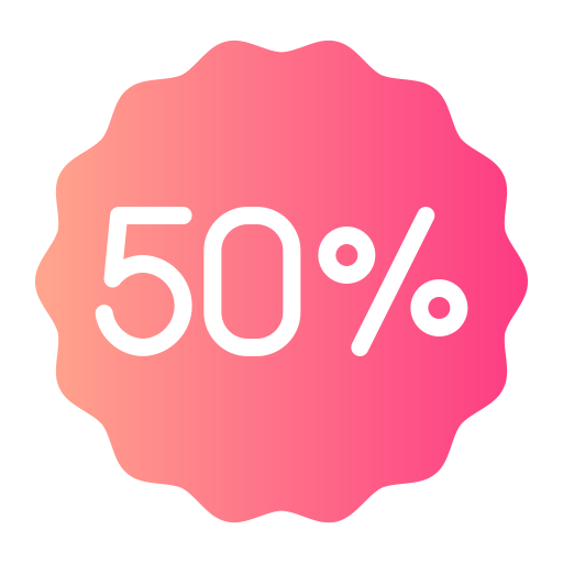 50 percent Generic gradient fill icon