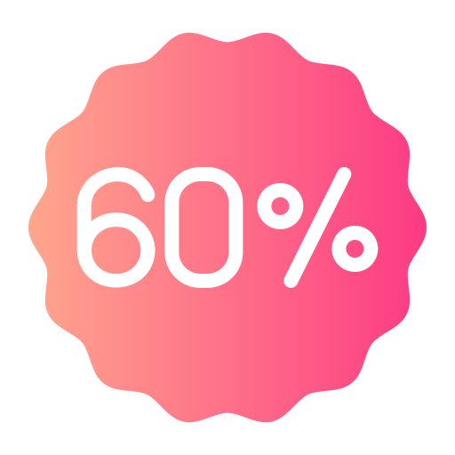 60 percent Generic gradient fill icon