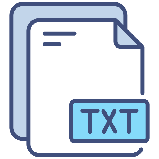 текстовый файл Generic color lineal-color иконка