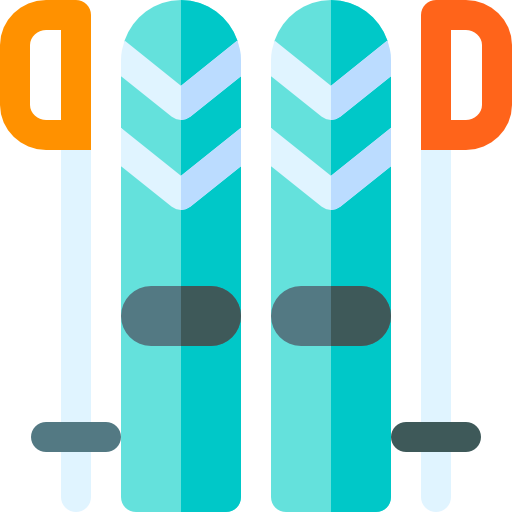 esquí Basic Rounded Flat icono