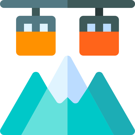 teleférico Basic Rounded Flat icono