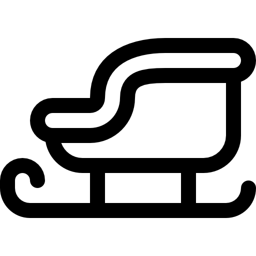 trineo Basic Rounded Lineal icono