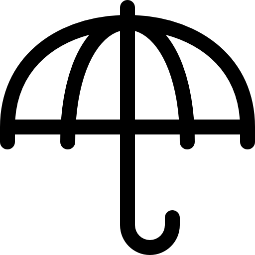 paraguas Basic Rounded Lineal icono