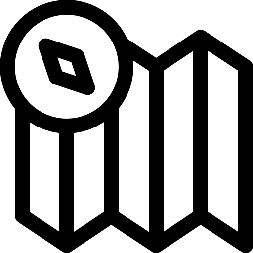 mapa Basic Rounded Lineal ikona