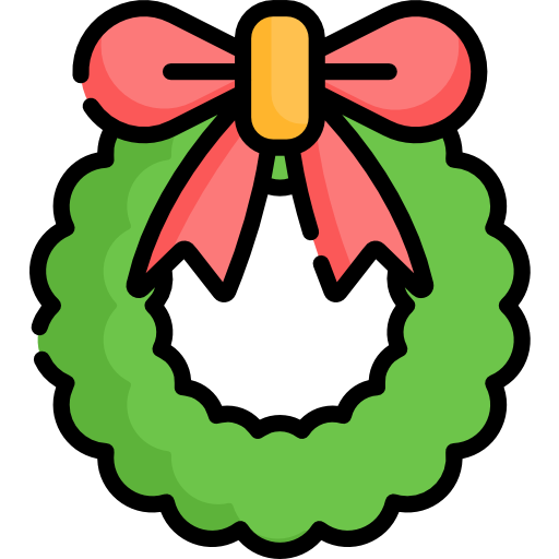 corona de navidad Special Lineal color icono