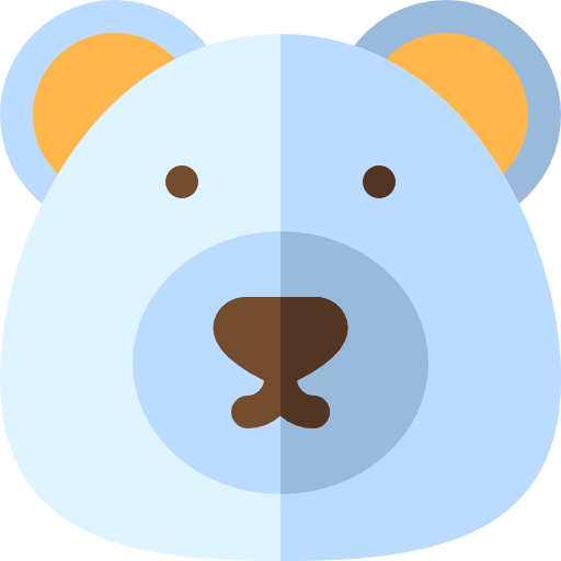oso polar Basic Rounded Flat icono