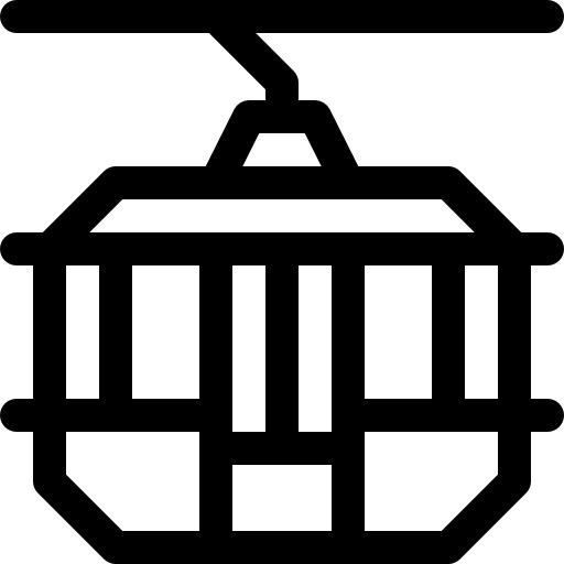 cabina della funivia Basic Rounded Lineal icona