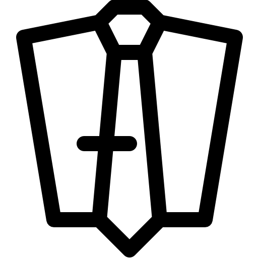 cravatta Basic Rounded Lineal icona