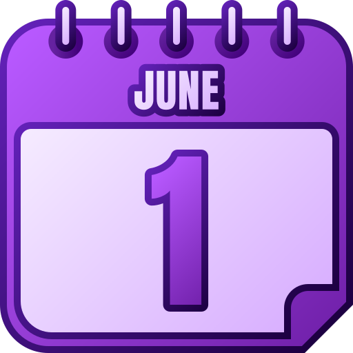 June 1 Generic color lineal-color icon