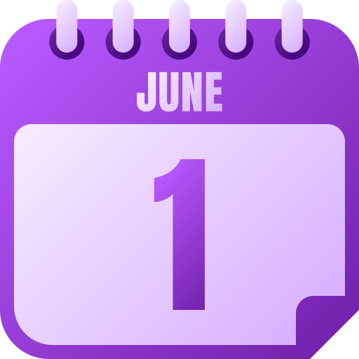 1 czerwca Generic gradient fill ikona