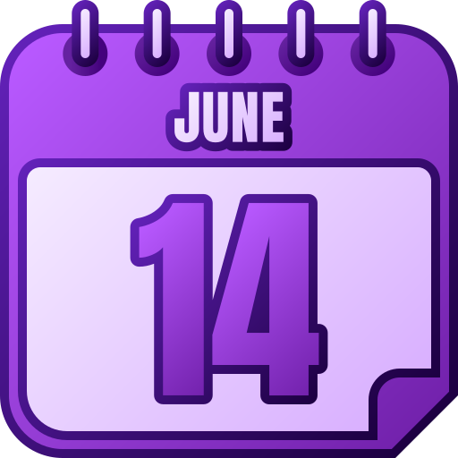 14 czerwca Generic color lineal-color ikona