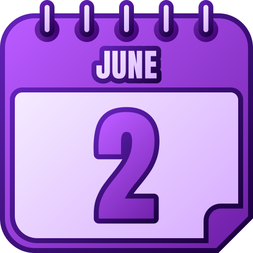 2 czerwca Generic color lineal-color ikona