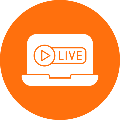 Live streaming Generic color fill icon