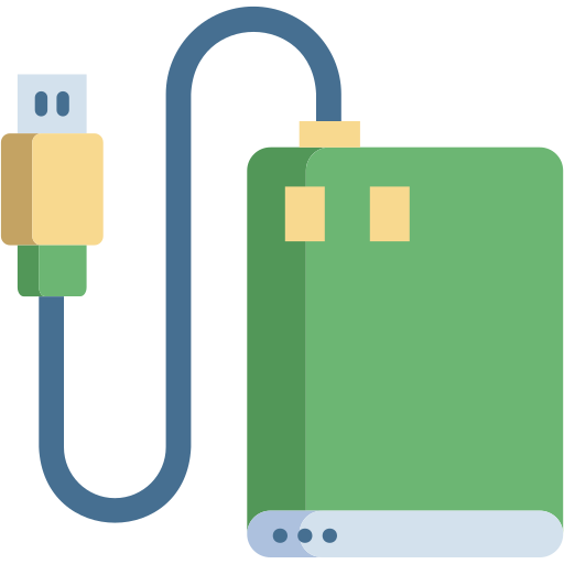 External hard drive Generic color fill icon