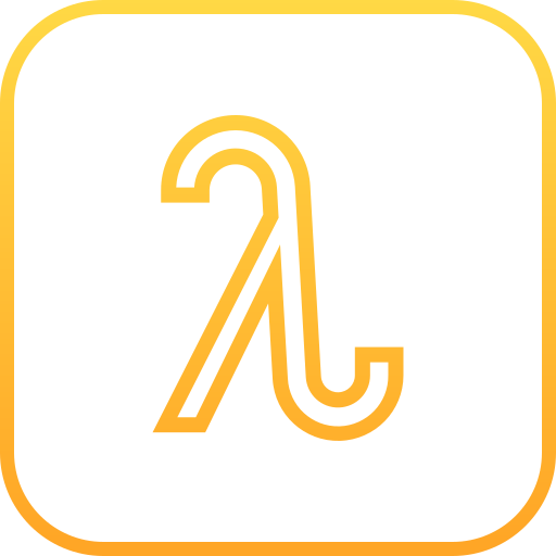 lambda Generic gradient outline icono