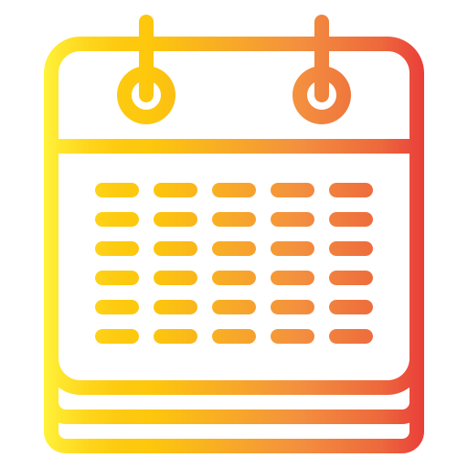 kalendarz Generic gradient outline ikona