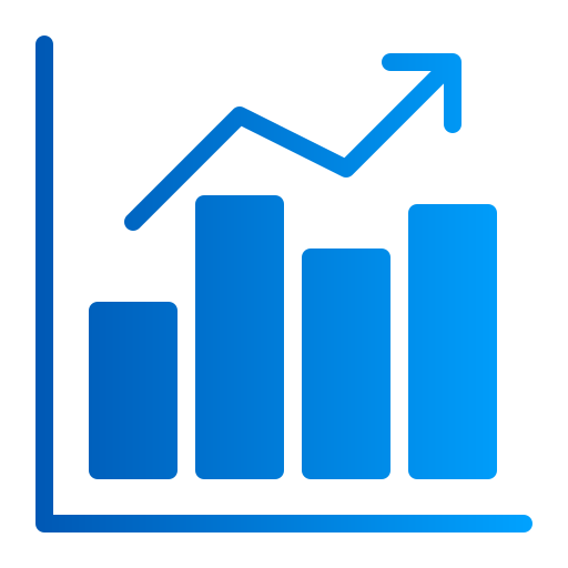 barras do gráfico Generic gradient fill Ícone