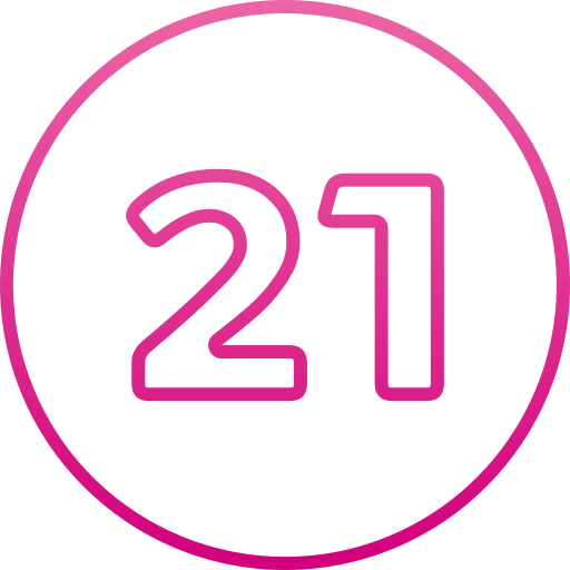 Number 21 Generic gradient outline icon