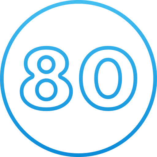 ottanta Generic gradient outline icona