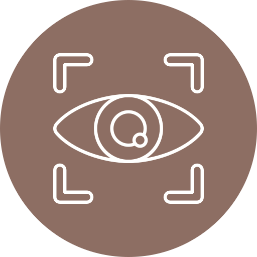 escáner ocular Generic color fill icono