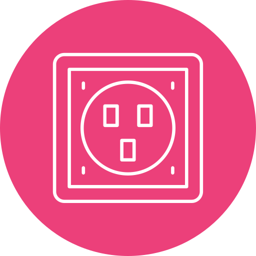Power socket Generic color fill icon