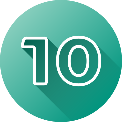 nummer 10 Generic gradient fill icoon