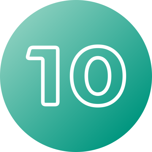 numero 10 Generic gradient fill icona