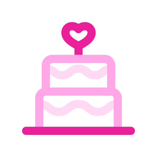 gâteau de mariage Generic color outline Icône