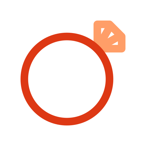 Обручальное кольцо Generic color outline иконка