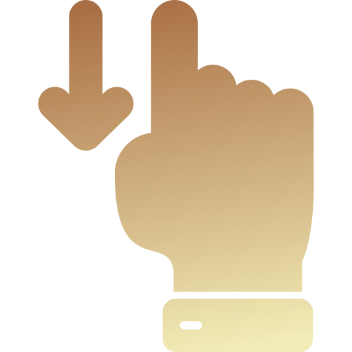 een vinger Generic gradient fill icoon
