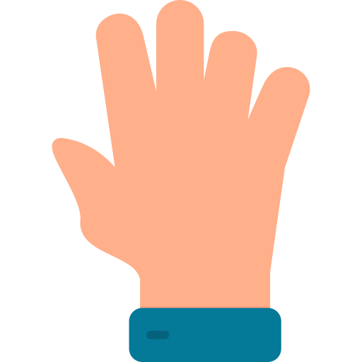 Five fingers Generic color fill icon