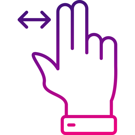 zwei finger Generic gradient outline icon