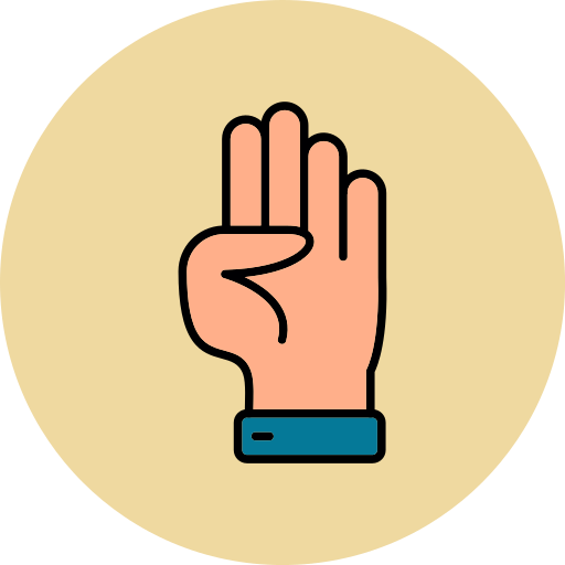 vier finger Generic color lineal-color icon