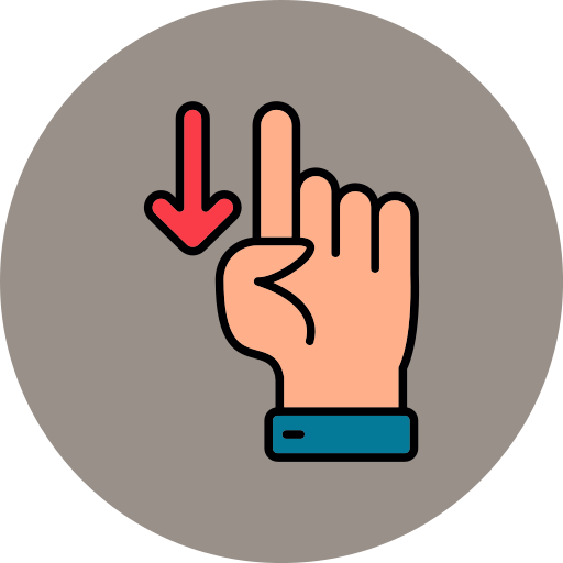 One finger Generic color lineal-color icon