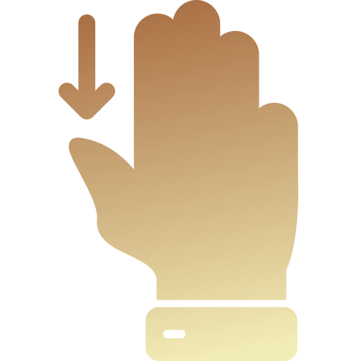 drie vingers Generic gradient fill icoon