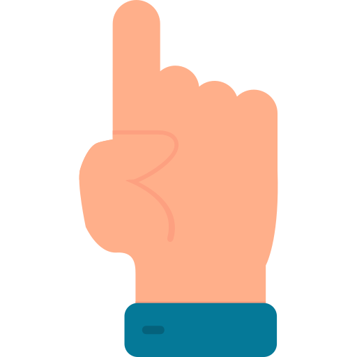 ein finger Generic color fill icon