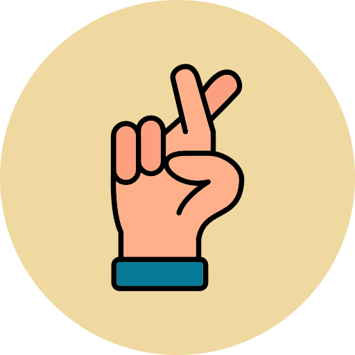 Cross fingers Generic color lineal-color icon