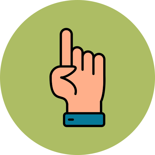 One finger Generic color lineal-color icon