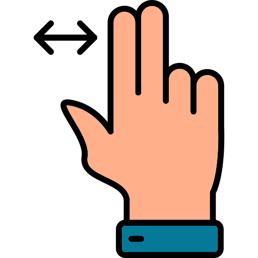 Two fingers Generic color lineal-color icon