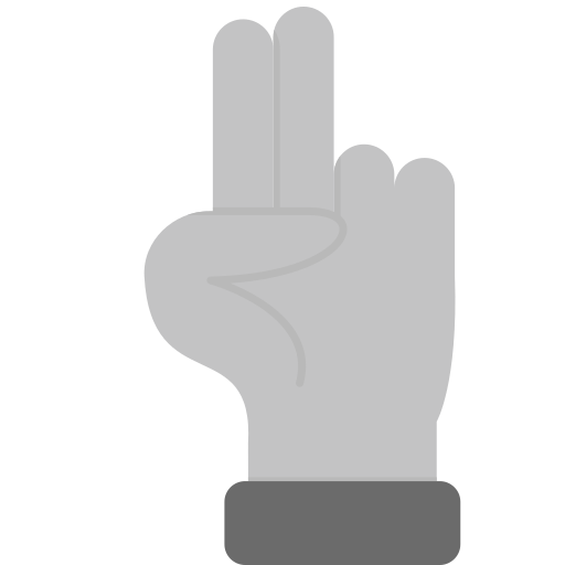 Two fingers Generic color fill icon