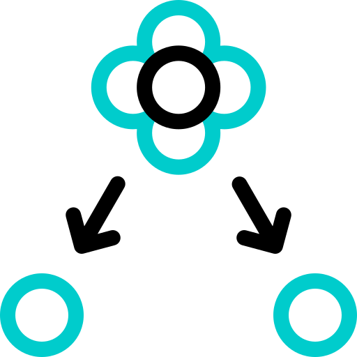 fissione nucleare Basic Accent Outline icona