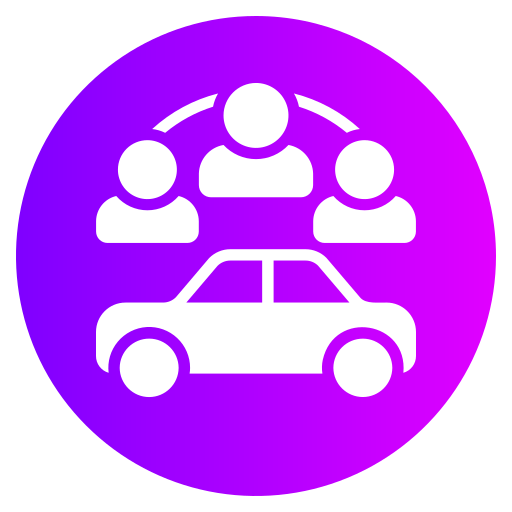 Car sharing Generic gradient fill icon