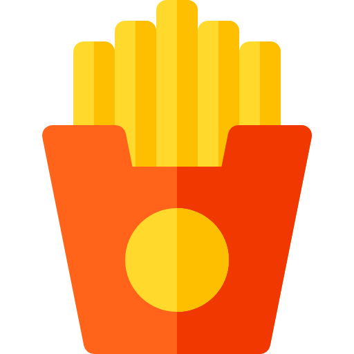Fries Basic Rounded Flat icon
