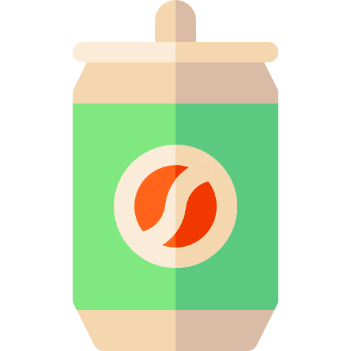lattina di soda Basic Rounded Flat icona
