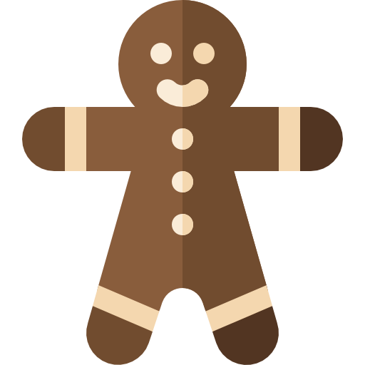 Gingerbread Basic Rounded Flat icon