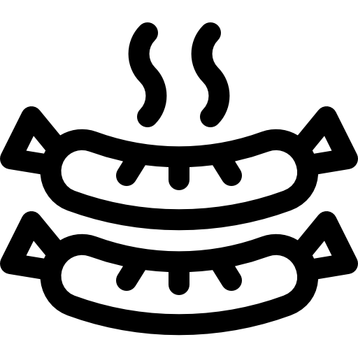 kiełbaski Basic Rounded Lineal ikona